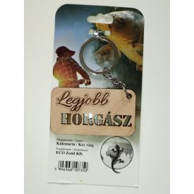   KULCSTARTÓ, fa, négyzet alakú, "legjobb horgász"