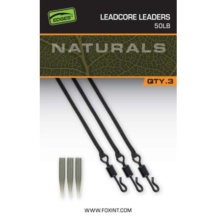 SZERELÉK Bojlis Fox EDGES™ Naturals Leadcore Leaders 50lb (3db)