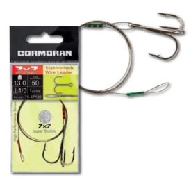   Cormoran 7x7 Wire Leader 50 cm drótelőke hármashoroggal 9Kg #2