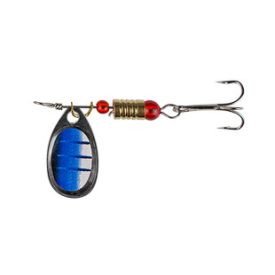   KÖRFORGÓ VILLANTÓ Kamasaki spinner háromágú horoggal (Ezüst/kék csíkos, 3,6 gr)