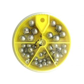   ÓLOM KÉSZLET Fúrt Gömb Favorit 117gr (5x6,0gr/5x5,0gr/9x3,0gr/10x2,0gr/15x1,0gr)