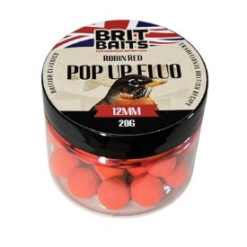 BOJLI POP UP FLUO BritBaits 20gr 12mm Robin Red