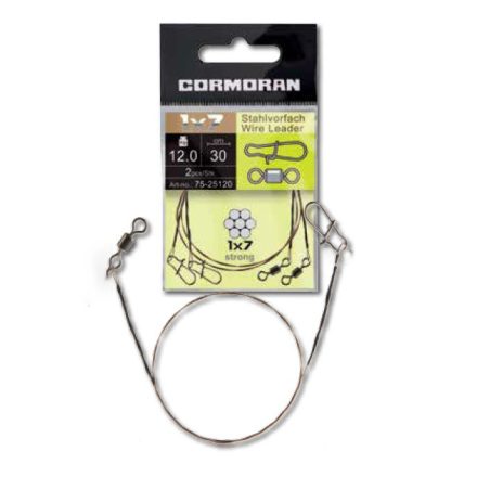 DRÓTELŐKE Cormoran 1x7 Wire Leader 20 cm 12Kg (2db)