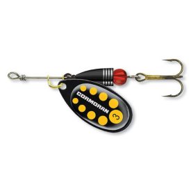   KÖRFORGÓ VILLANTÓ Cormoran Bullet Longcast  #4 (12,5 gr) Fekete/Sárga pöttyös