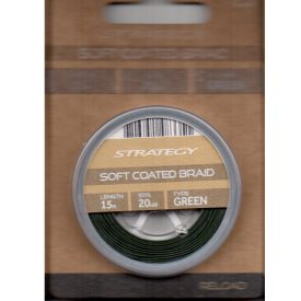   ZSINÓR Fonott előke Strategy RELOAD COATED BRAID Zöld 15 m 20LBS