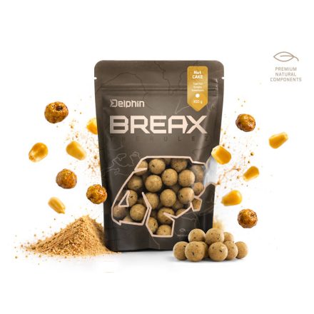 BOJLI KIKÖNYÍTETT Delphin BreaX/NutCake 300gr 24mm Tigrismogyoró-Scopex-Csemegekukorica