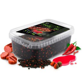   PELLET BOX Delphin Reaxe READY&GO 3in1 (400gr + 120ml +5db csali) Frankfurti kolbász-Chili
