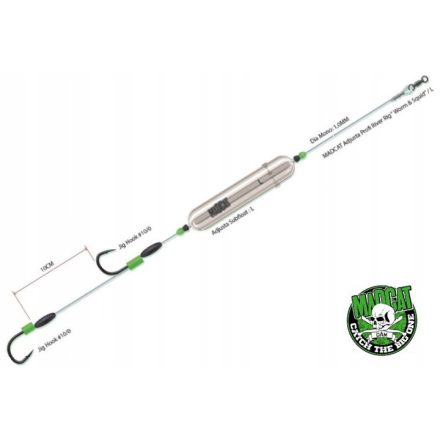 HACSÁZÓ SZETT MadCat Profi River Rig 180cm 10/0 x 2db
