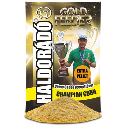 ETETŐANYAG Haldorádó Gold Feeder 1000gr Champion corn+ Extra Pellet