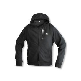 RUHÁZAT Daiwa D-Vec Cipzáras kapucnis pulóver Fekete #L