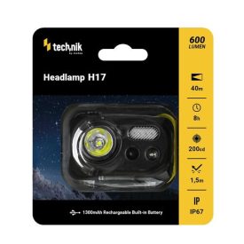   FEJLÁMPA Technik H17 akkumulátoros L2 LED + micro USB IP67 250lm