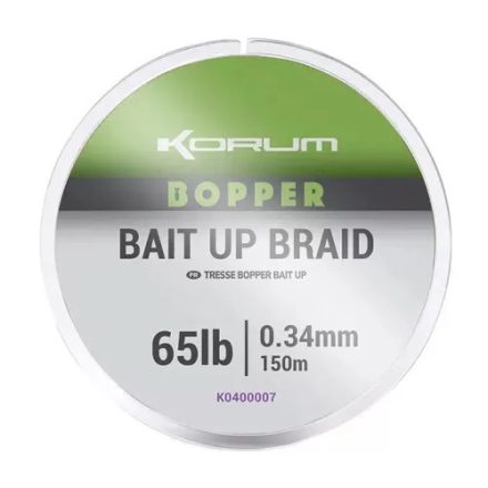 ZSINÓR FONOTT Korum Bopper Bait up Braid 150m 0,34mm 65lbs Zöld