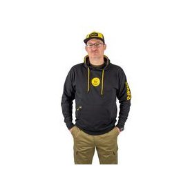 PULÓVER Black Cat Kapucnis Black Hoody #S