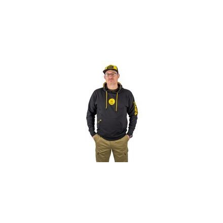 PULÓVER Black Cat Kapucnis Black Hoody #S
