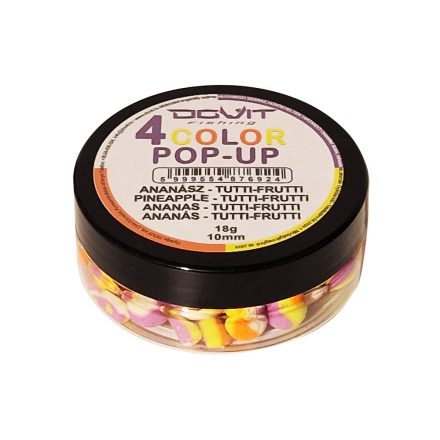 BOJLI POPUP PELLET POPUP Dovit 4color 18 gr 10mm Ananász-Tutti-frutti