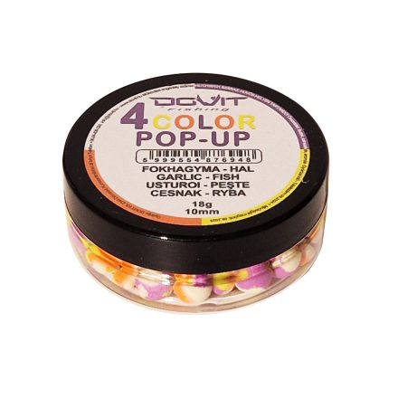 BOJLI POPUP PELLET POPUP Dovit 4color 18 gr 10mm Fokhagyma-Hal