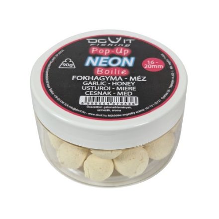 BOJLI POPUP Dovit Neon 90gr 16-20 mm Fokhagyma-méz