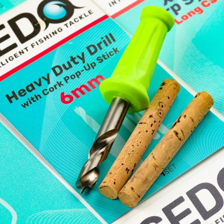 FÚRÓ Szett Csalikhoz Parafával Sedo  (Heavy Duty Drill With Cork Popup Stick ) 8mm (1+3db)